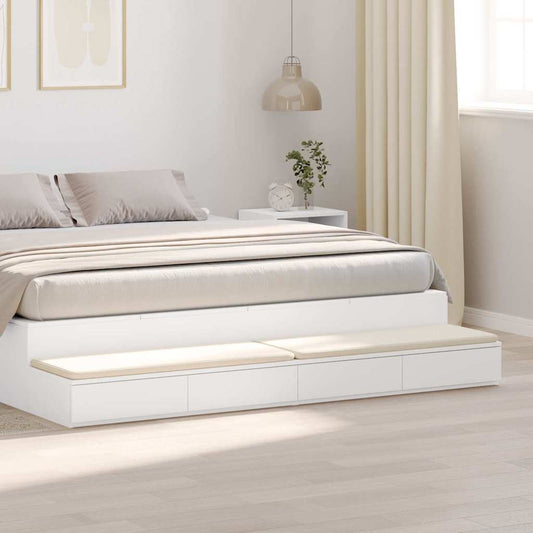 Bed Drawers White 200 x 36.5 x 16.5 cm Engineered Wood