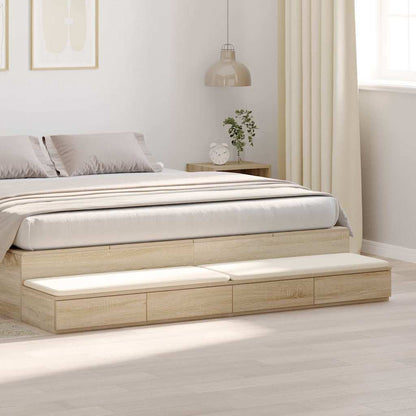 Bed Drawers Sonoma Oak 200x36,5x16,5 cm Engineered Wood