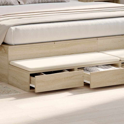 Bed Drawers Sonoma Oak 200x36,5x16,5 cm Engineered Wood