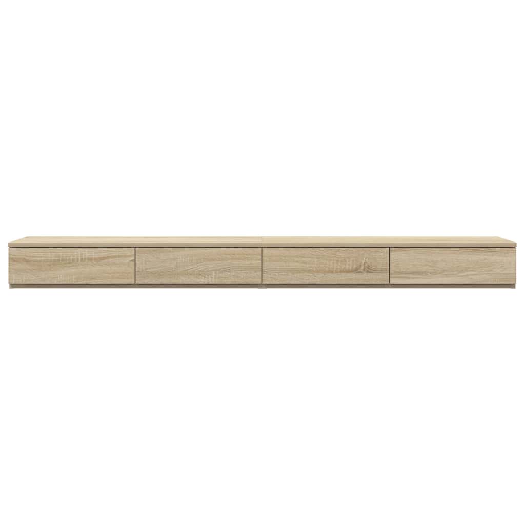 Bed Drawers Sonoma Oak 200x36,5x16,5 cm Engineered Wood