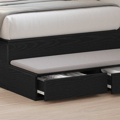 Bed Drawers Black Oak 80 x 36.5 x 16.5 cm Engineered Wood