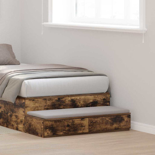 Bed Drawers Smoked Oak 80 x 36.5 x 16.5 cm Engineered Wood