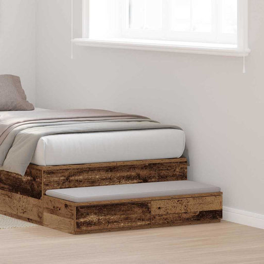 Bed Drawers Old Wood 80 x 36.5 x 16.5 cm Engineered Wood