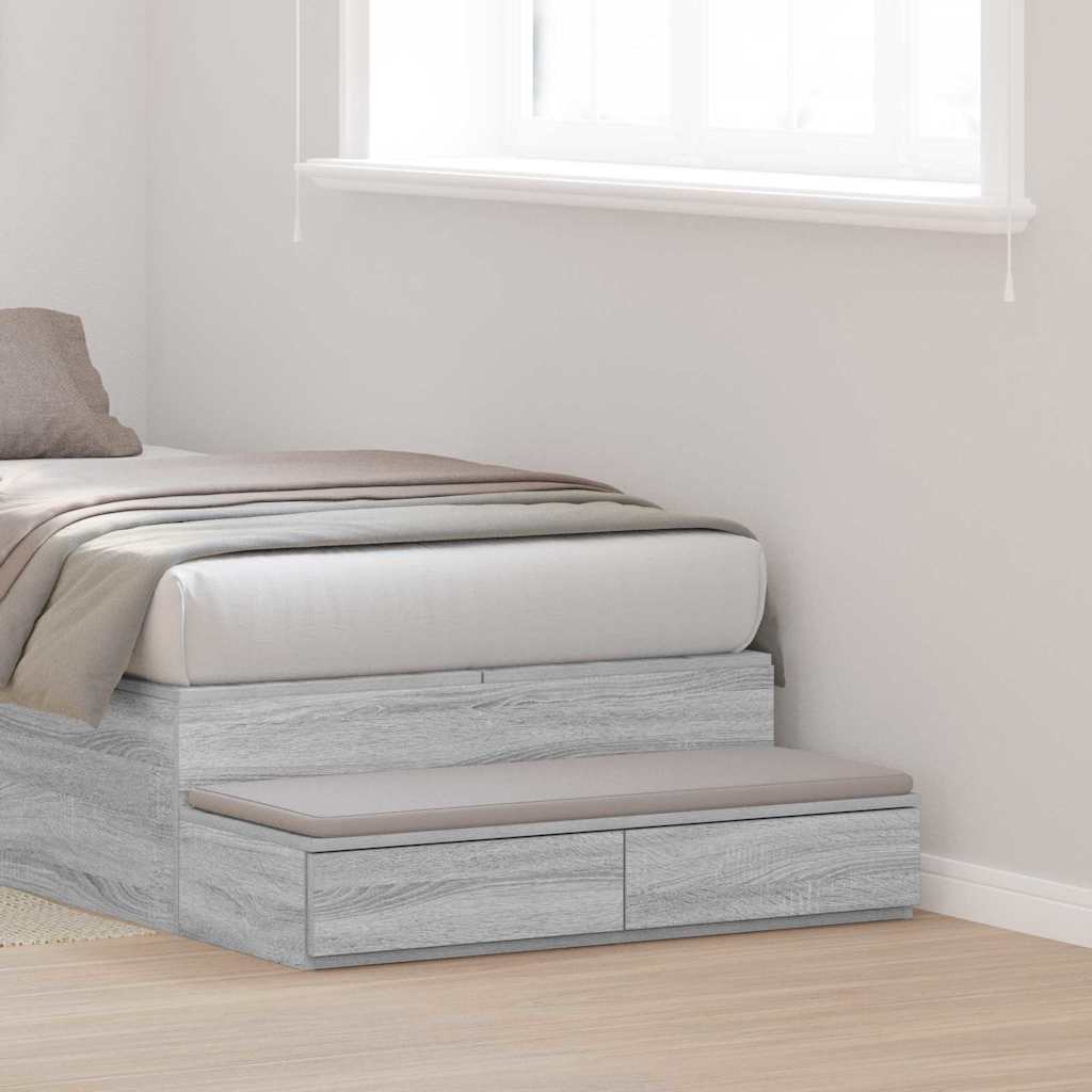 Bed Drawers Grey Sonoma 90 x 36.5 x 16.5 cm Engineered Wood