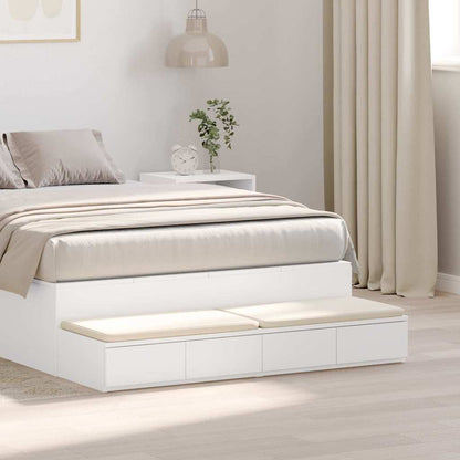 Bed Drawers White 120 x 36.5 x 16.5 cm Engineered Wood