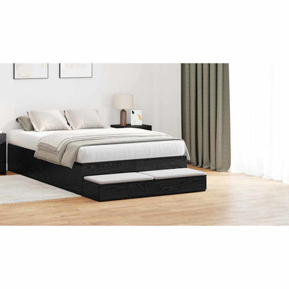 Bed Drawers Black Oak 120 x 36.5 x 16.5 cm Engineered Wood