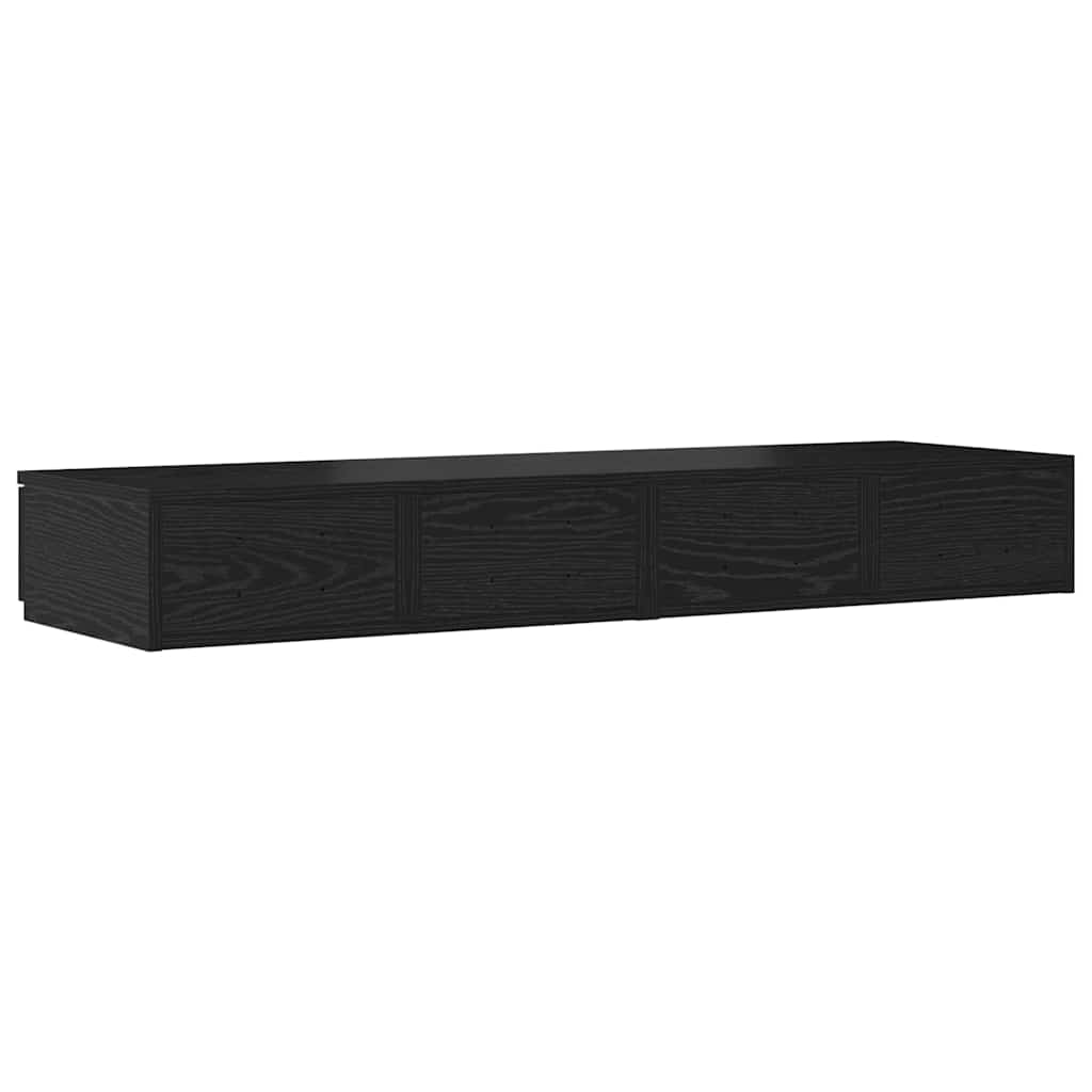 Bed Drawers Black Oak 120 x 36.5 x 16.5 cm Engineered Wood
