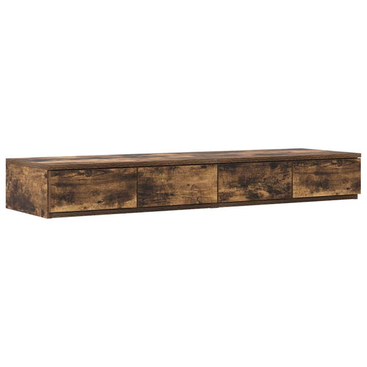 Bed Drawers Smoked Oak 120 x 36.5 x 16.5 cm Engineered Wood