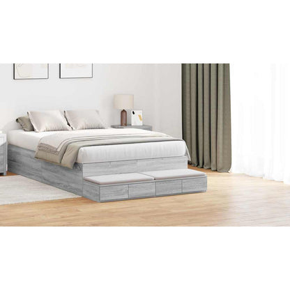 Bed Drawers Grey Sonoma 120 x 36.5 x 16.5 cm Engineered Wood