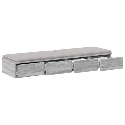 Bed Drawers Grey Sonoma 120 x 36.5 x 16.5 cm Engineered Wood