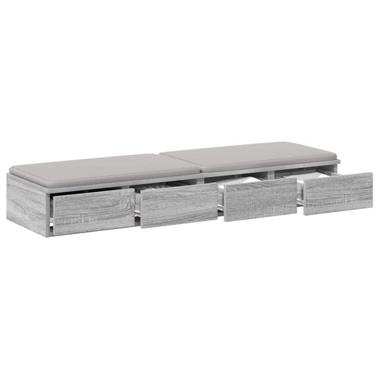 Bed Drawers Grey Sonoma 120 x 36.5 x 16.5 cm Engineered Wood
