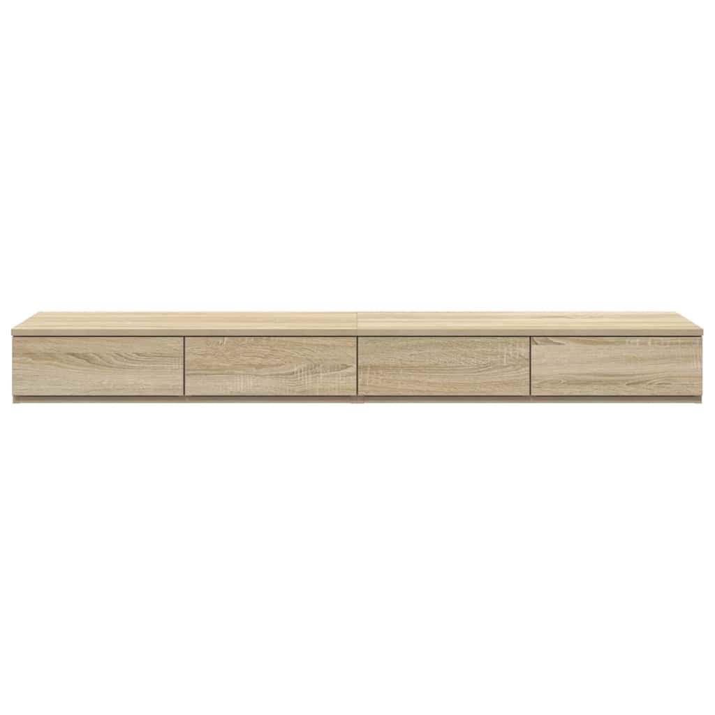 Bed Drawers Sonoma Oak 140 x 36.5 x 16.5 cm Engineered Wood