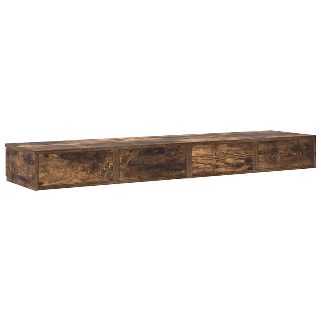Bed Drawers Smoked Oak 140 x 36.5 x 16.5 cm Engineered Wood
