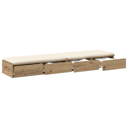 Bed Drawers Artisan Oak 140 x 36.5 x 16.5 cm Engineered Wood