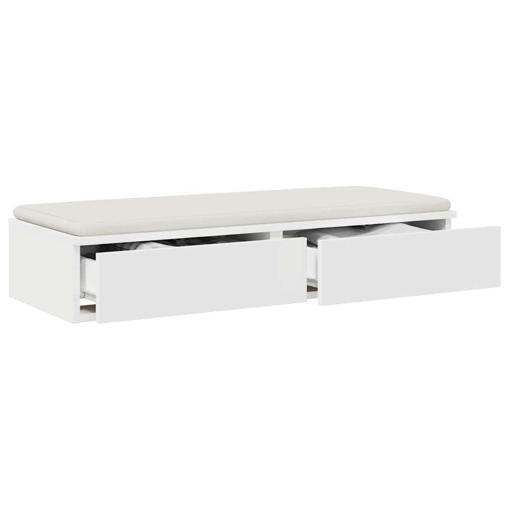 Bed Drawers White 75 x 36.5 x 16.5 cm Engineered Wood