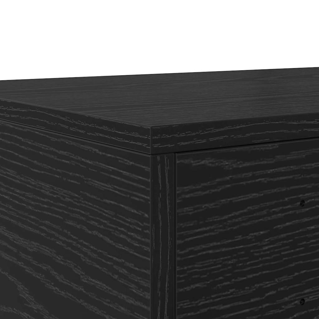 Bed Drawers Black Oak 75 x 36.5 x 16.5 cm Engineered Wood