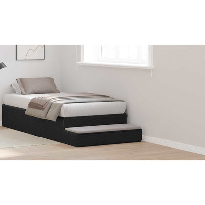 Bed Drawers Black Oak 75 x 36.5 x 16.5 cm Engineered Wood