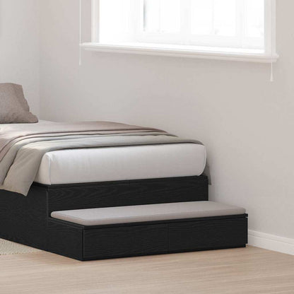 Bed Drawers Black Oak 75 x 36.5 x 16.5 cm Engineered Wood