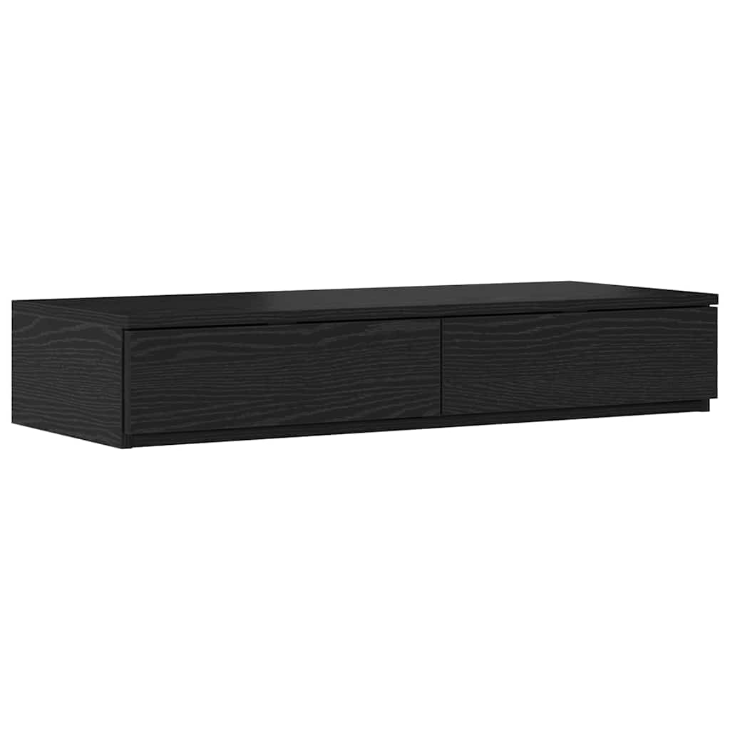Bed Drawers Black Oak 75 x 36.5 x 16.5 cm Engineered Wood