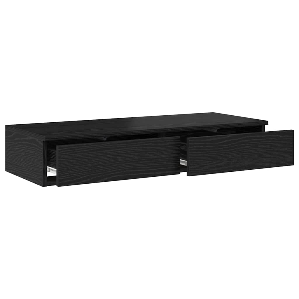 Bed Drawers Black Oak 75 x 36.5 x 16.5 cm Engineered Wood