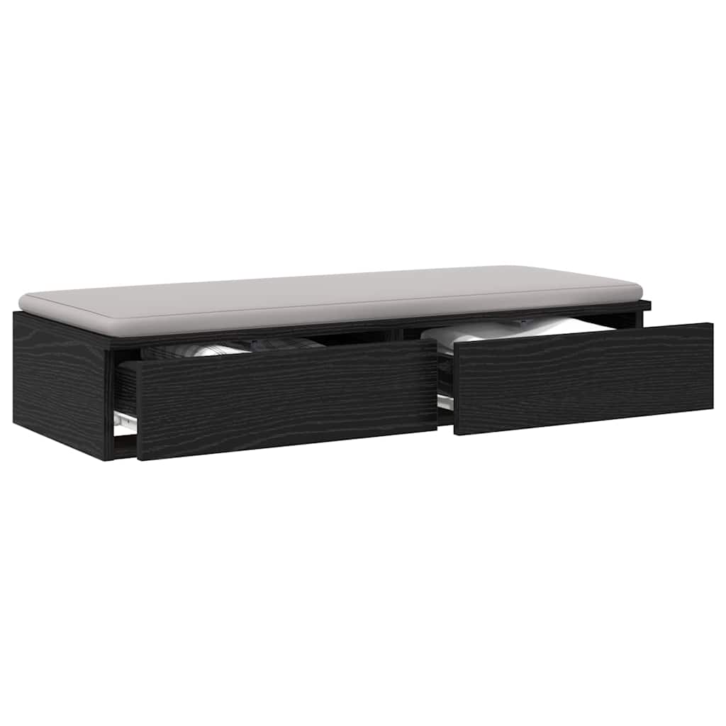Bed Drawers Black Oak 75 x 36.5 x 16.5 cm Engineered Wood
