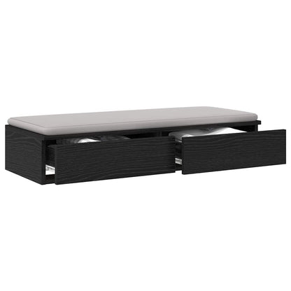 Bed Drawers Black Oak 75 x 36.5 x 16.5 cm Engineered Wood