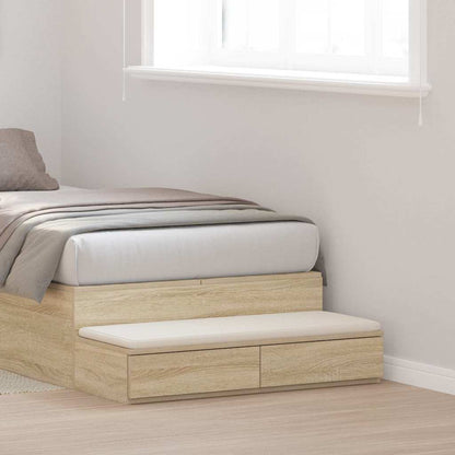 Bed Drawers Sonoma Oak 75 x 36.5 x 16.5 cm Engineered Wood