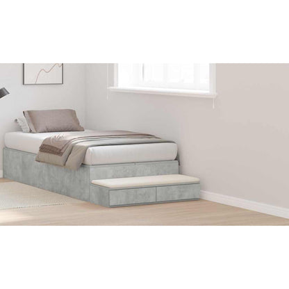 Bed Drawers Concrete Grey 75 x 36.5 x 16.5 cm Engineered Wood