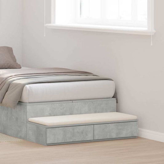 Bed Drawers Concrete Grey 75 x 36.5 x 16.5 cm Engineered Wood