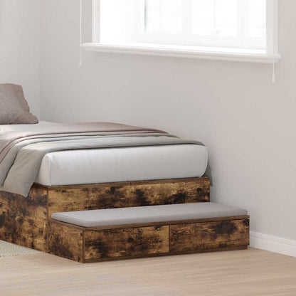 Bed Drawers Smoked Oak 75 x 36.5 x 16.5 cm Engineered Wood