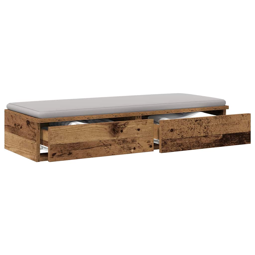 Bed Drawers Old Wood 75 x 36.5 x 16.5 cm Engineered Wood