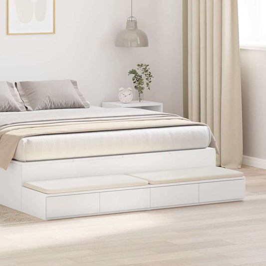 Bed Drawers White 160 x 36.5 x 16.5 cm Engineered Wood
