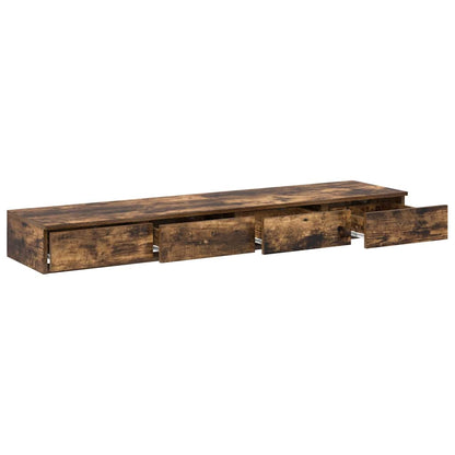 Bed Drawers Smoked Oak 160 x 36.5 x 16.5 cm Engineered Wood