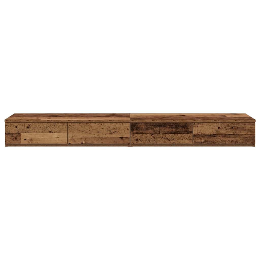 Bed Drawers Old Wood 160 x 36.5 x 16.5 cm Engineered Wood