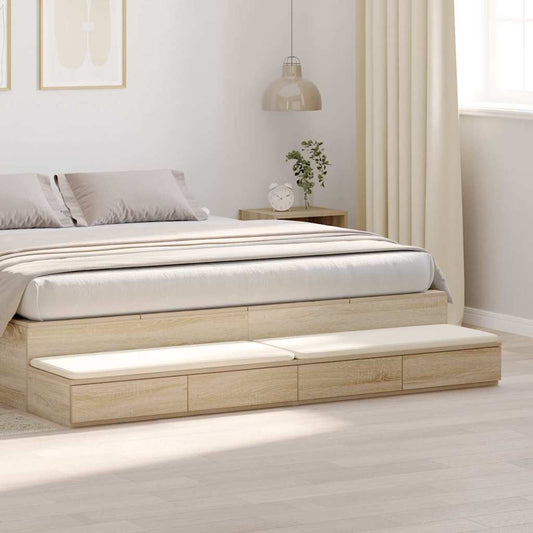 Bed Drawers Sonoma Oak 180 x 36.5 x 16.5 cm Engineered Wood