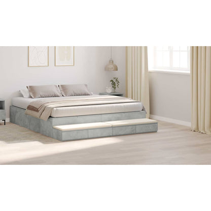 Bed Drawers Concrete Grey 180 x 36.5 x 16.5 cm Engineered Wood