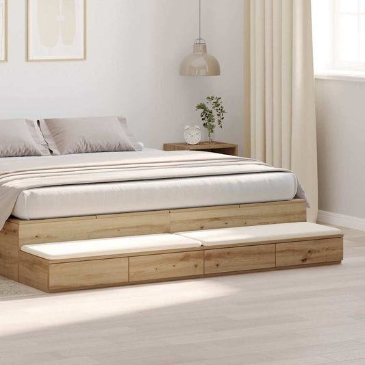 Bed Drawers Artisan Oak 180 x 36.5 x 16.5 cm Engineered Wood