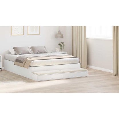 Bed Drawers White 135 x 36.5 x 16.5 cm Engineered Wood