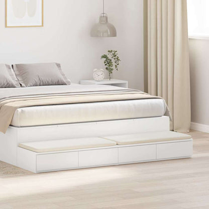 Bed Drawers White 135 x 36.5 x 16.5 cm Engineered Wood