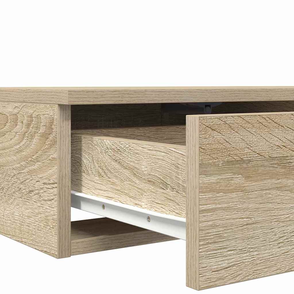 Bed Drawers Sonoma Oak 135 x 36.5 x 16.5 cm Engineered Wood