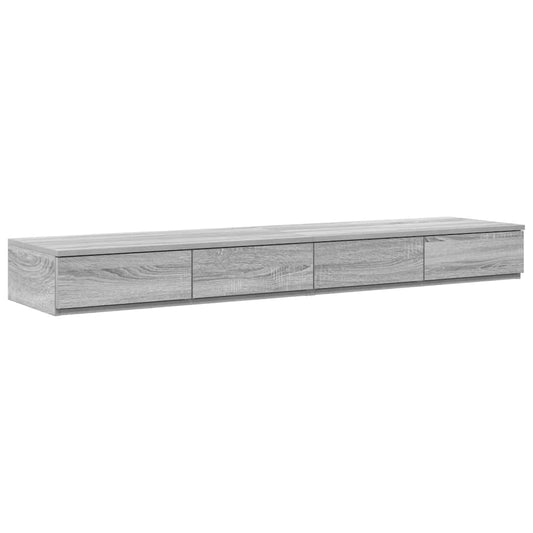 Bed Drawers Grey Sonoma 135 x 36.5 x 16.5 cm Engineered Wood