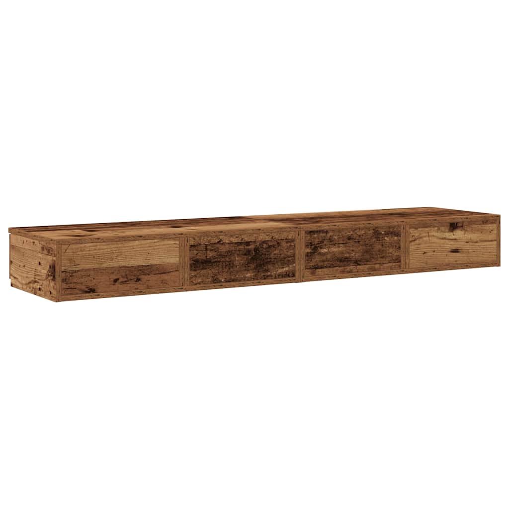 Bed Drawers Old Wood 135 x 36.5 x 16.5 cm Engineered Wood