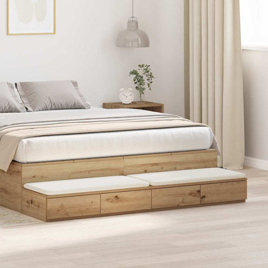 Bed Drawers Artisan Oak 135 x 36.5 x 16.5 cm Engineered Wood
