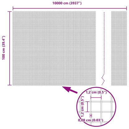 Welded Wire Fence Green 1 x 100 m