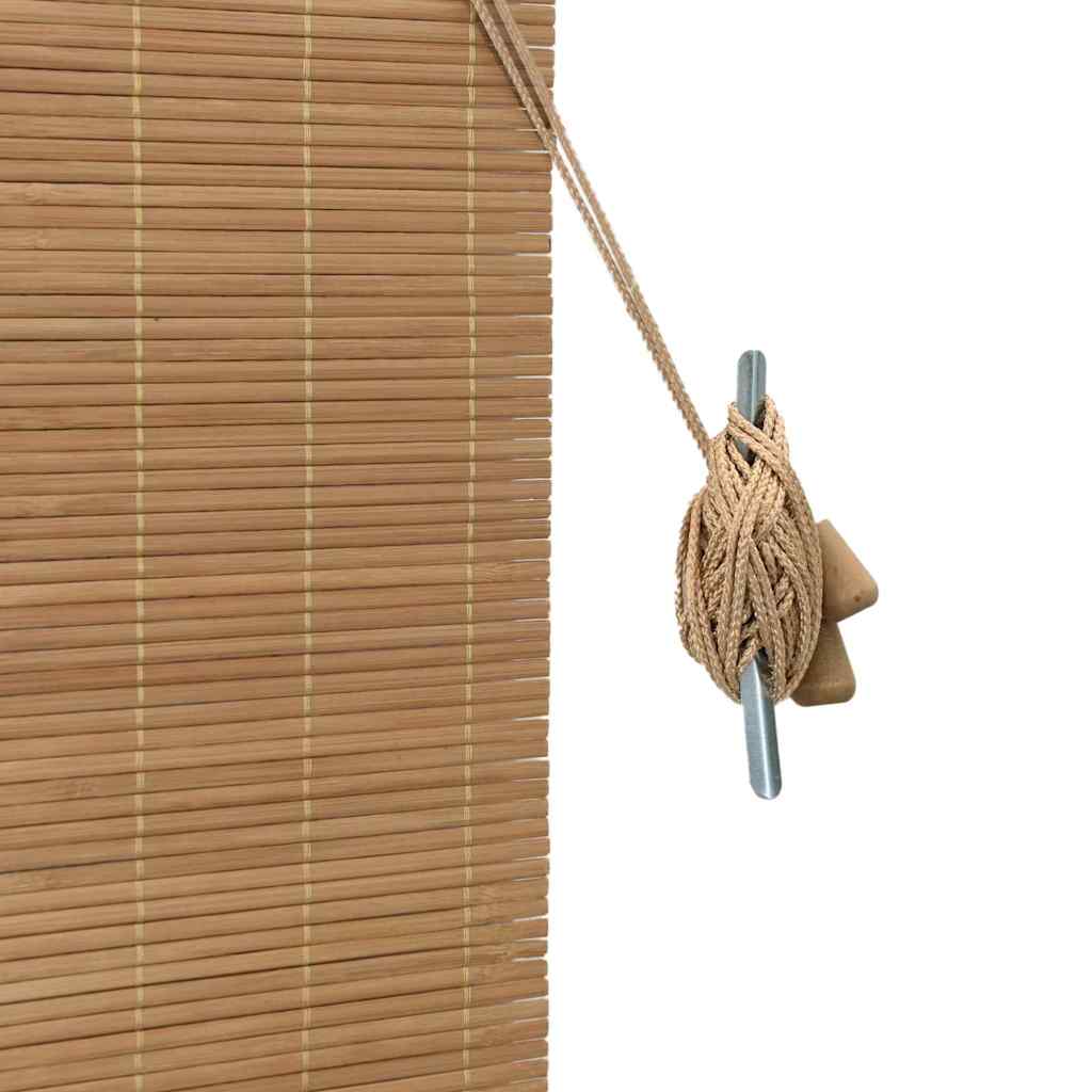 Roller Blind Brown 140 x 220 cm Bamboo