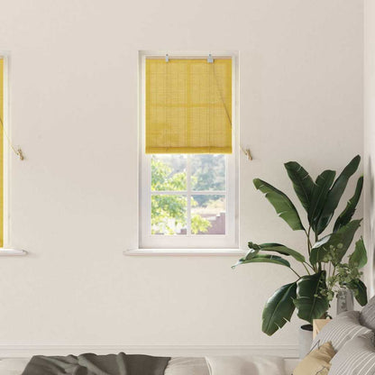 Roller Blind Yellow 60 x 160 cm Bamboo