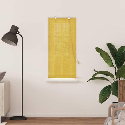 Roller Blind Yellow 60 x 160 cm Bamboo