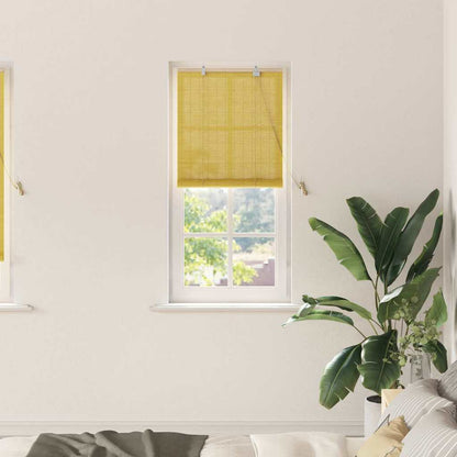 Roller Blind Yellow 60 x 220 cm Bamboo