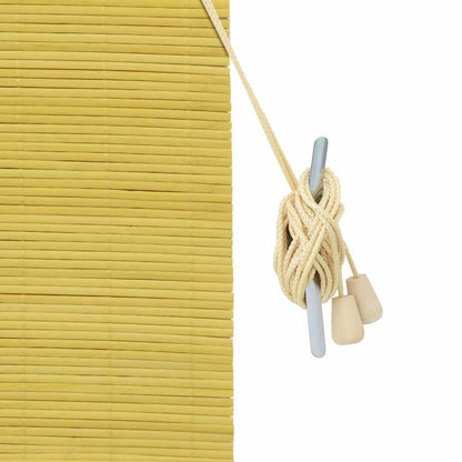 Roller Blind Yellow 80 x 160 cm Bamboo