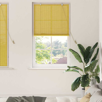 Roller Blind Yellow 80 x 160 cm Bamboo